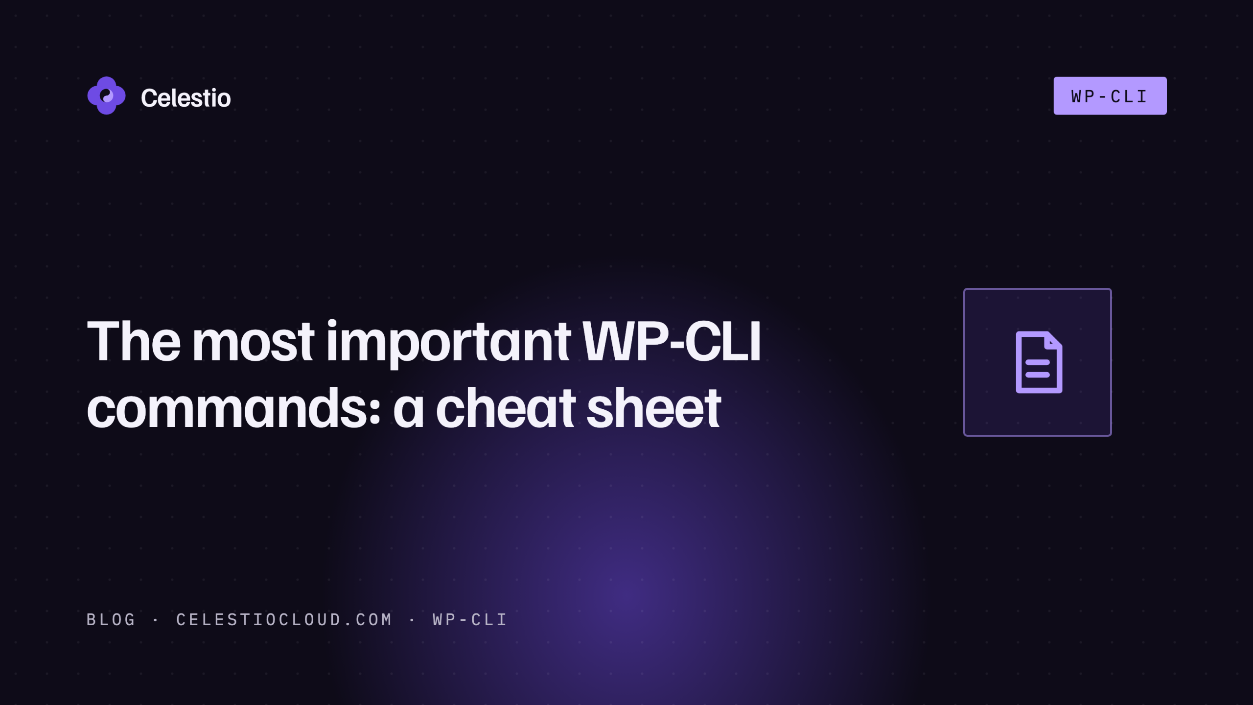 The most important WP-CLI commands: a cheat sheet